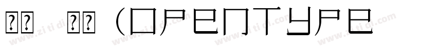 宋体 常规(OpenType   Tru字体转换